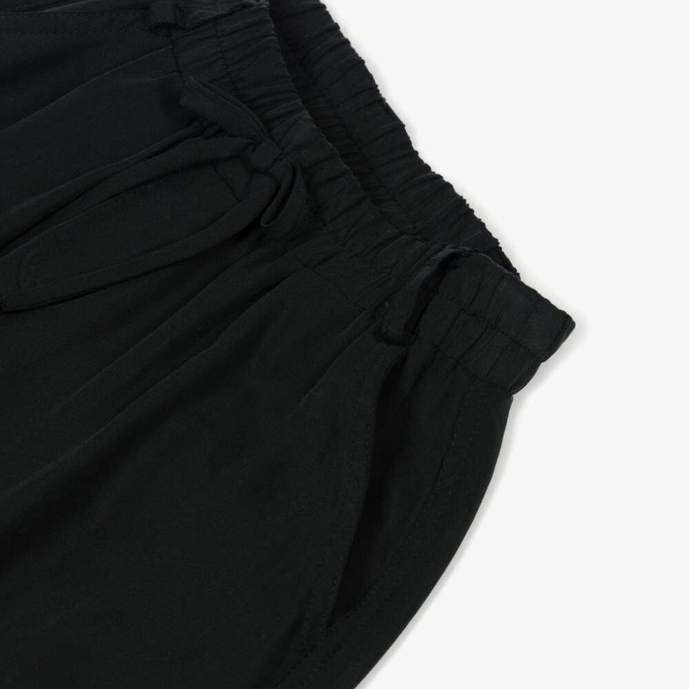 couture by Elsy-Girls Silky Black Utility Pants | Childrensalon Outlet