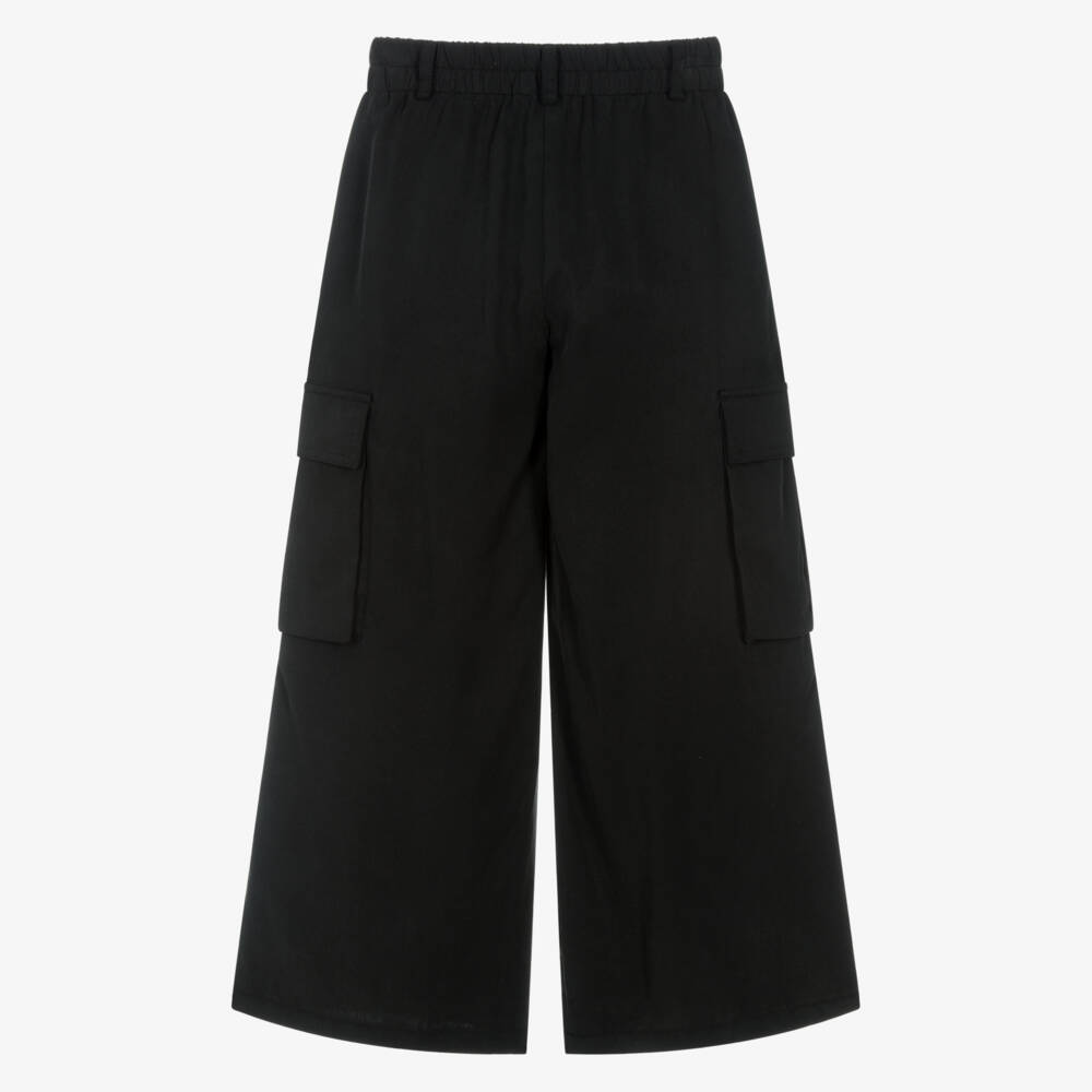 couture by Elsy-Girls Silky Black Utility Pants | Childrensalon Outlet
