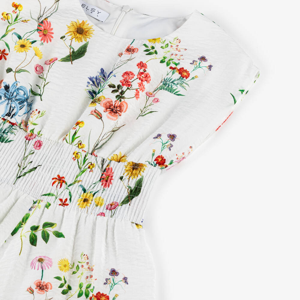couture by Elsy-Girls Silky Ivory Blossom Romper | Childrensalon Outlet