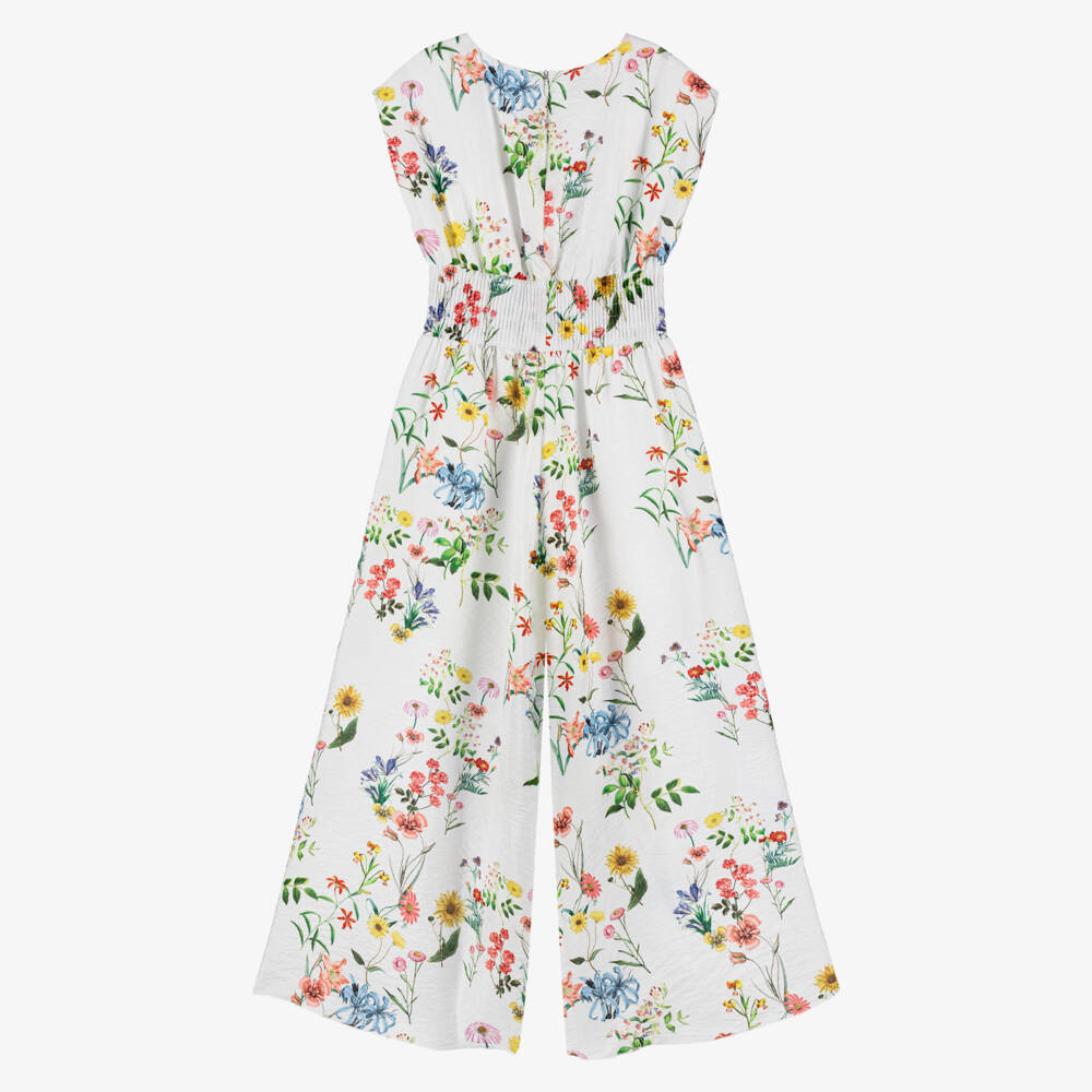 couture by Elsy-Girls Silky Ivory Blossom Romper | Childrensalon Outlet