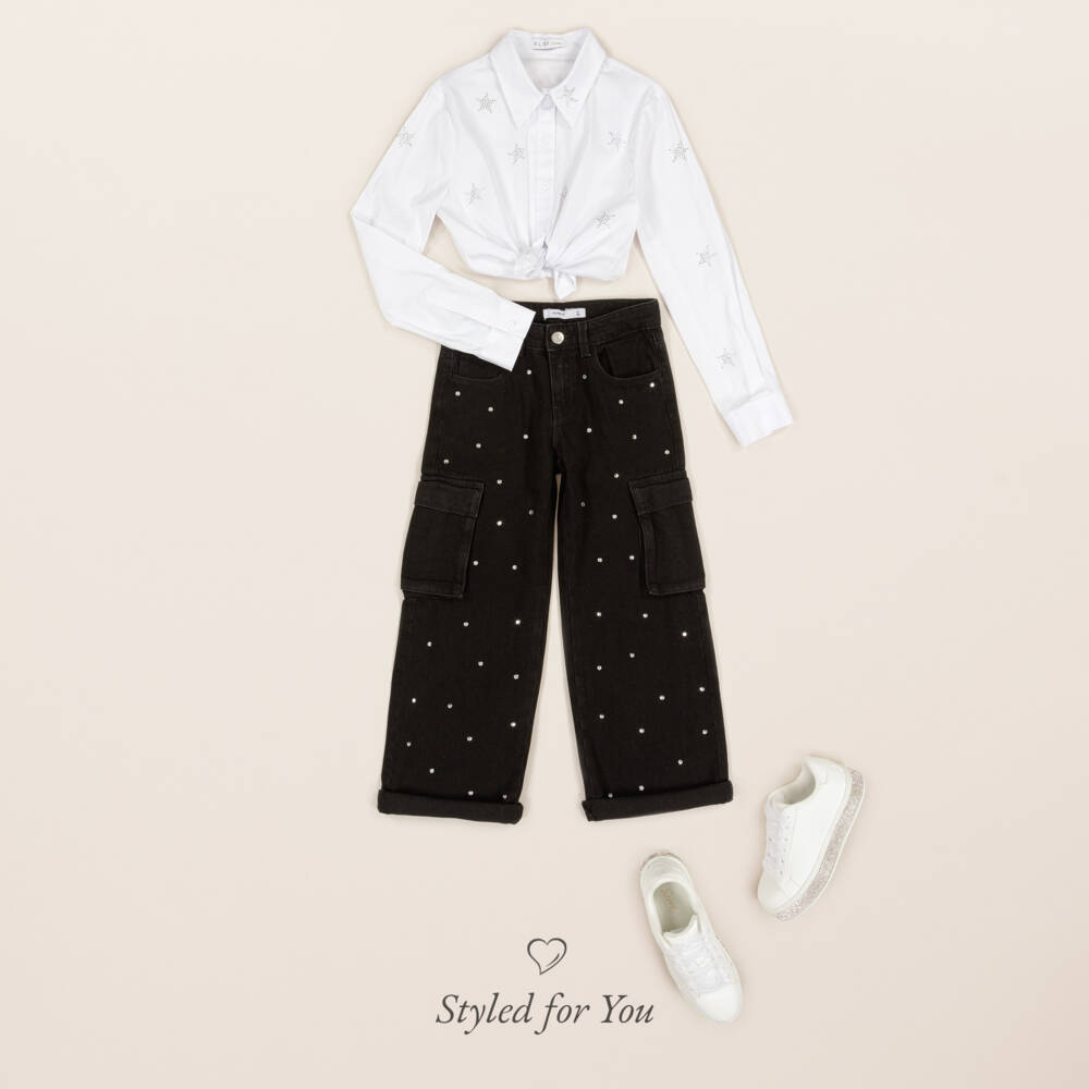 إلسي-قميص نجوم ديامونتي لون أبيض للبنات | Childrensalon Outlet