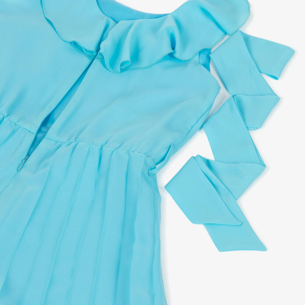 кутюр от Elsy-Комбинезон из голубого шифона для девочек | Childrensalon Outlet