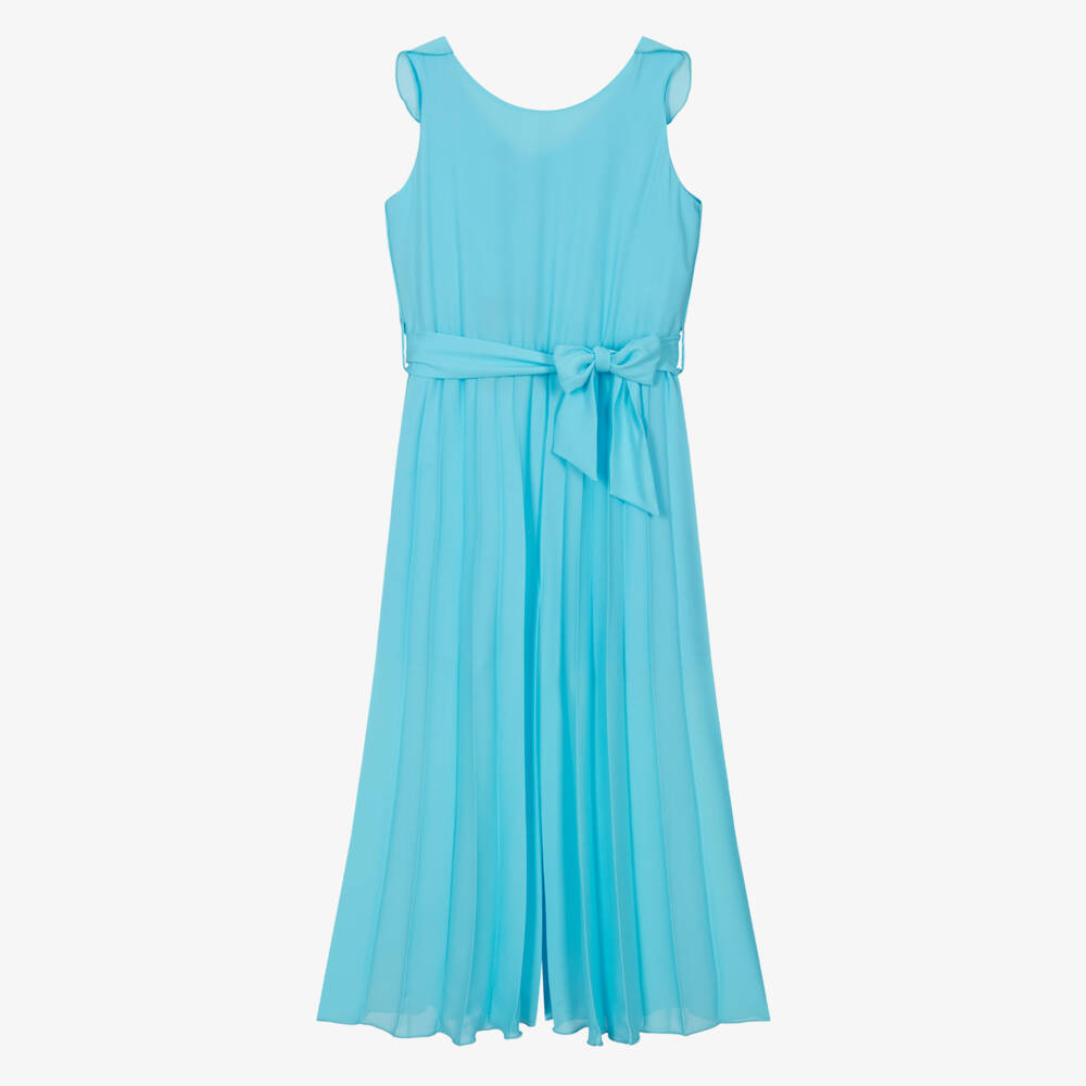 couture by Elsy-Girls Sky Blue Chiffon Romper | Childrensalon Outlet