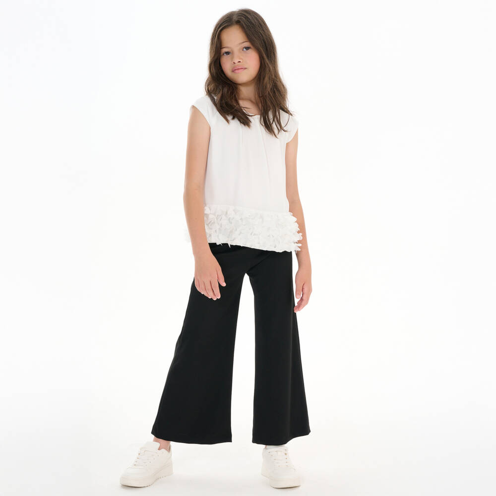 Elsy-Girls Sleek Black Palazzo Pants | Childrensalon Outlet