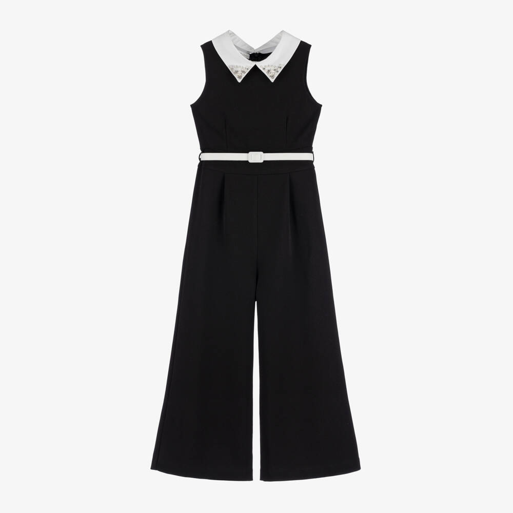 Elsy-Girls Sleeveless Black Jumpsuit | Childrensalon Outlet