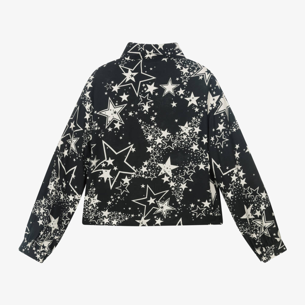 إلسي-قميص بنقشة نجوم فيسكوز لون أسود للبنات | Childrensalon Outlet