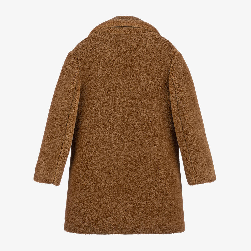 Elsy-Girls Tan Fleece Overcoat | Childrensalon Outlet