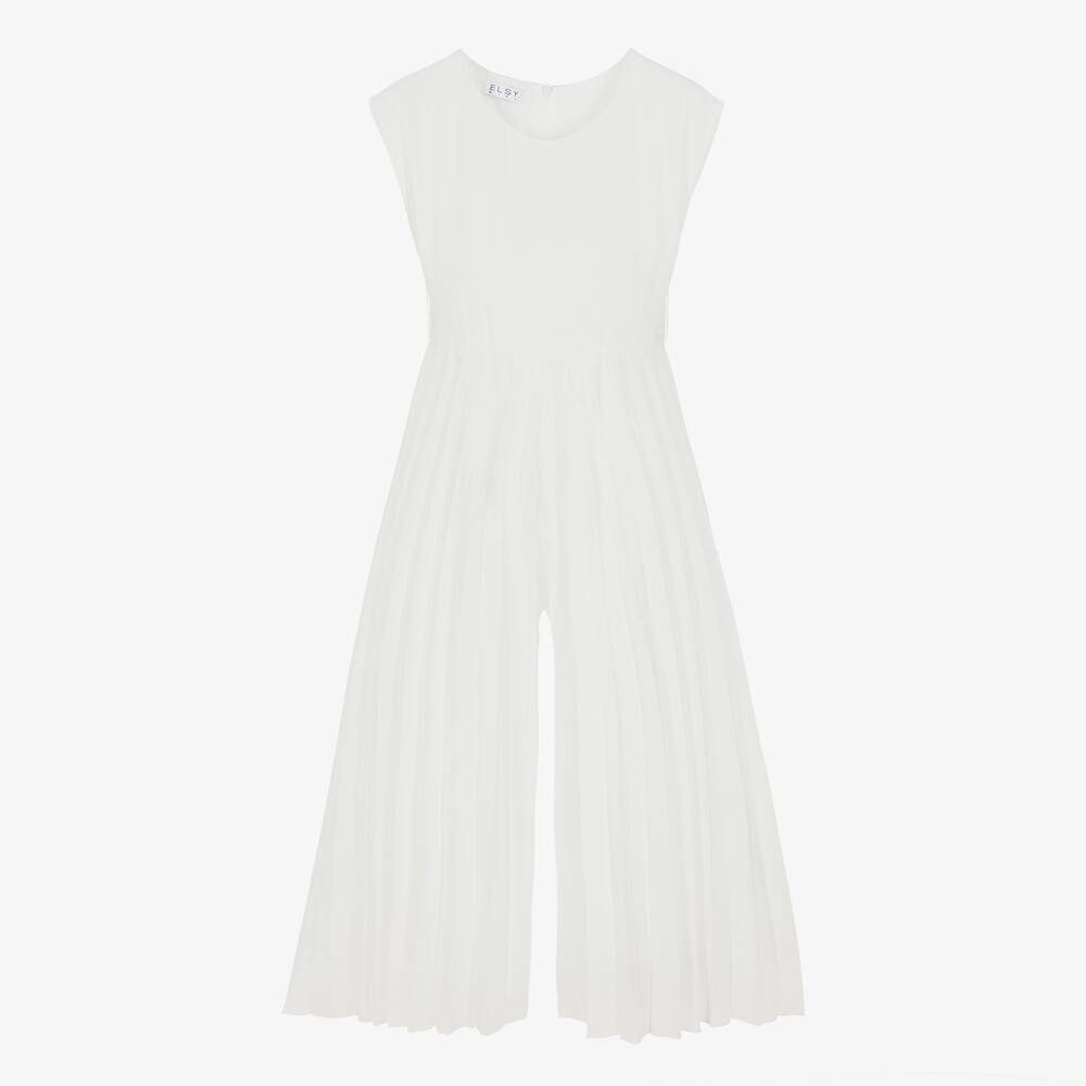 White crepe jumpsuit online