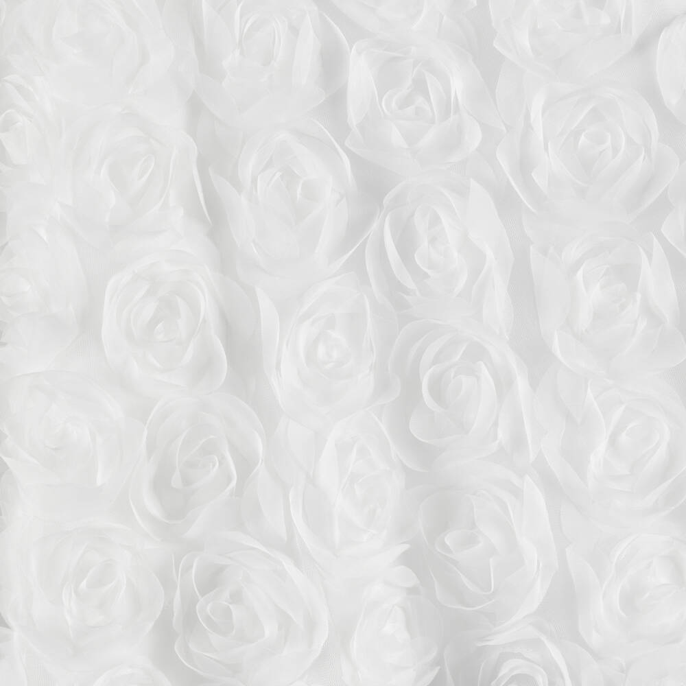 Elsy-Girls White Tulle Roses Dress | Childrensalon Outlet