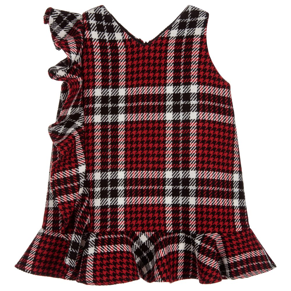 Elsy - Girls Wool Blend Check Dress | Childrensalon