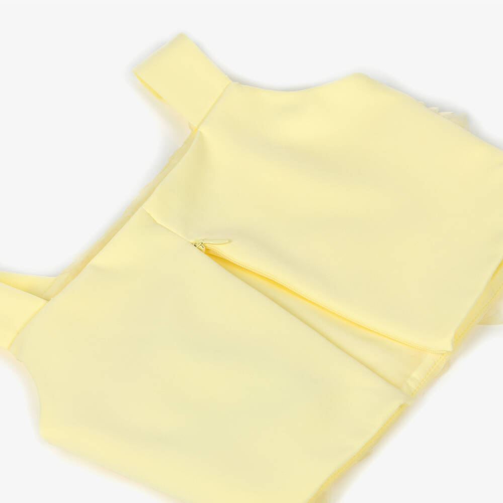 Elsy couture by-Girls Yellow Tulle Roses Blouse | Childrensalon Outlet