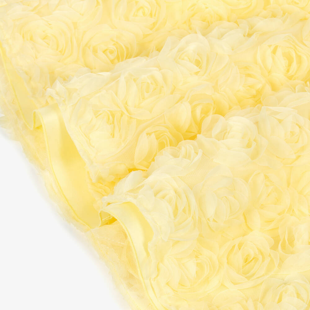 Elsy couture by-Girls Yellow Tulle Roses Dress | Childrensalon Outlet