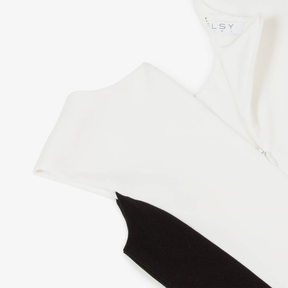 couture by Elsy-Ivory & Ebony Striped Girls' Romper | Childrensalon Outlet