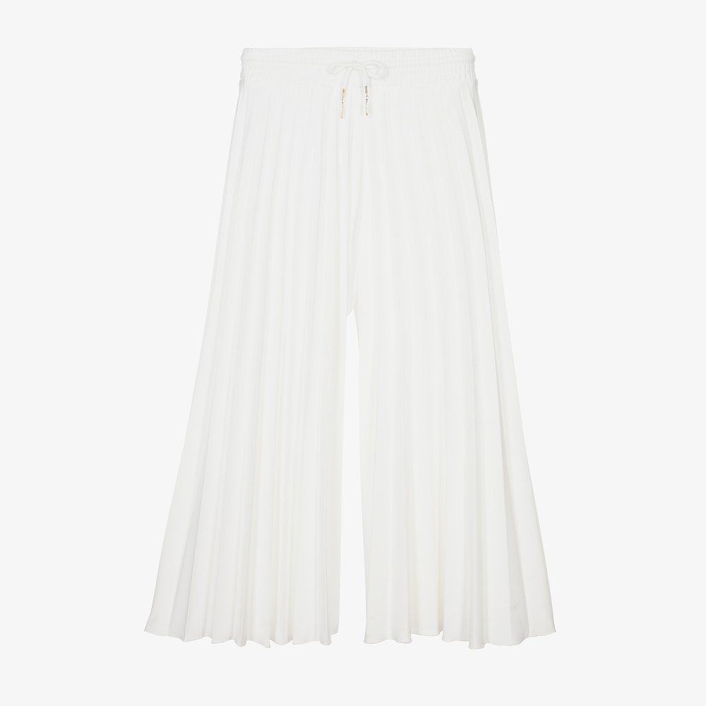 Elsy - Pantalon ivoire plissé Palazzo | Childrensalon