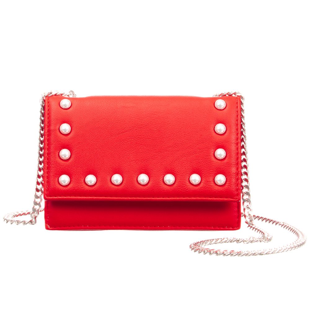 Elsy - Red Faux Leather Bag (15cm) | Childrensalon