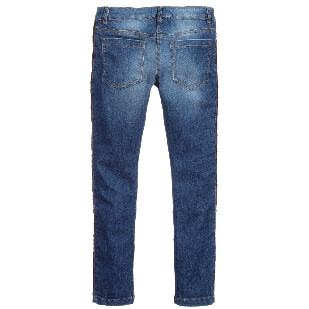 Elsy-Прямые джинсы с тесьмой с пайетками | Childrensalon Outlet