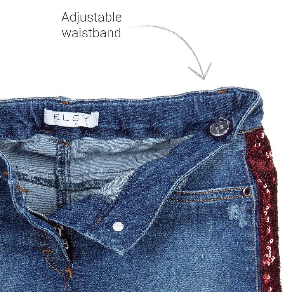 Elsy-Прямые джинсы с тесьмой с пайетками | Childrensalon Outlet