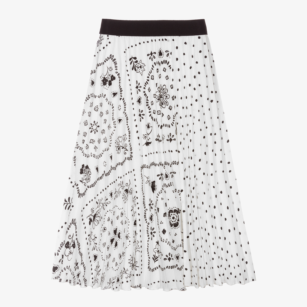 Elsy - Черно-белая плиссированная юбка | Childrensalon