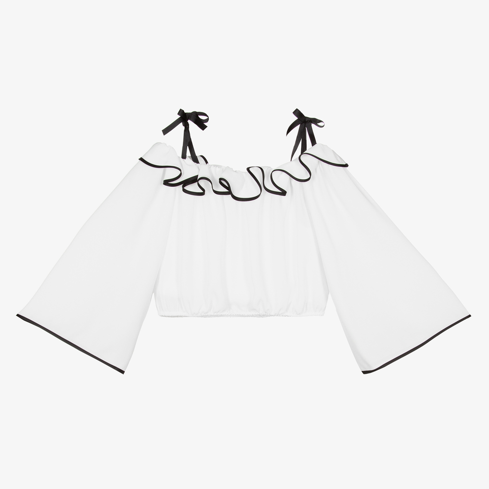 Elsy - Белая блузка из креп-шифона | Childrensalon