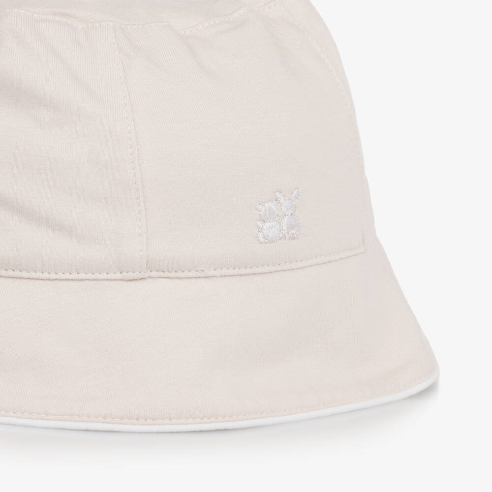 Emile et Rose-قبعة شمسية ناعمة من القطن البيج للرضع | Childrensalon Outlet