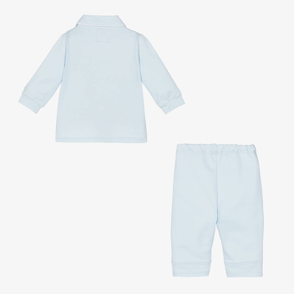 Emile et Rose-Baby Boys Blue Cotton Trouser Set | Childrensalon Outlet