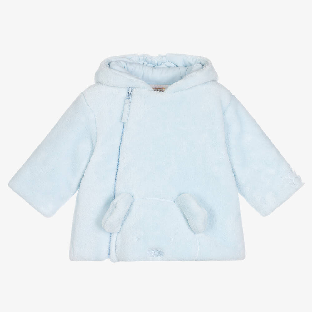 Emile et Rose - Baby Boys Blue Plush Coat | Childrensalon