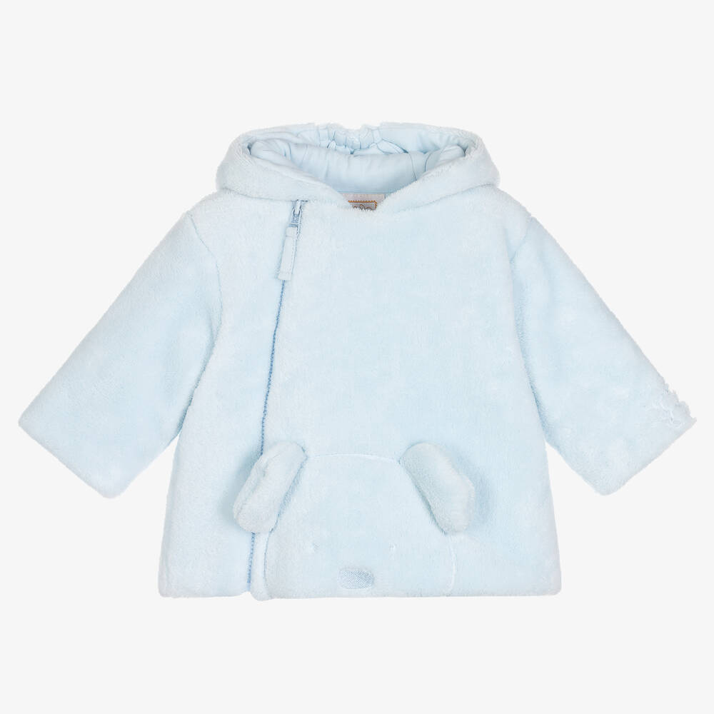 Emile et Rose - Manteau bleu en peluche Bébé | Childrensalon