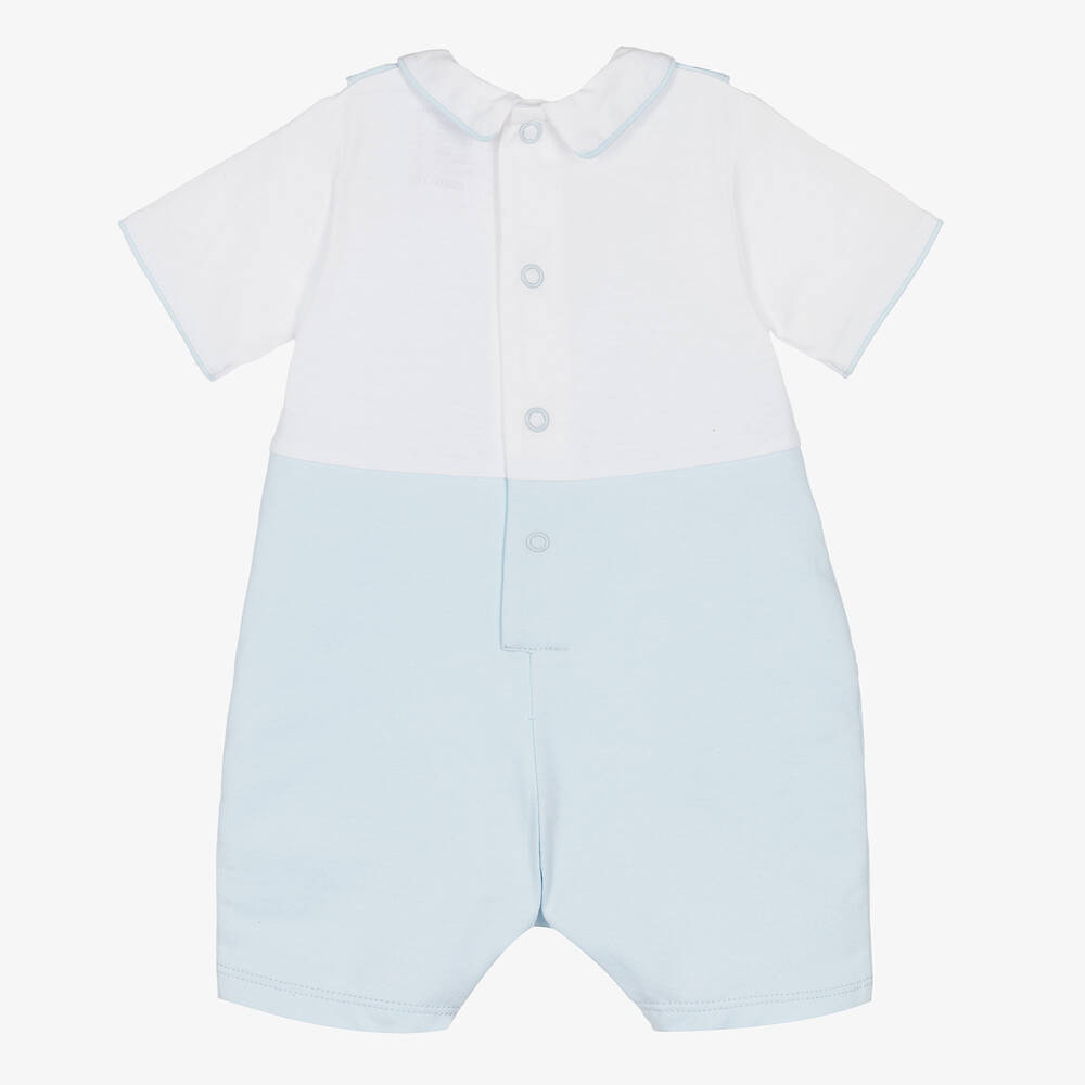 Emile et Rose-Baby Boys Blue & White Cotton Shortie | Childrensalon Outlet