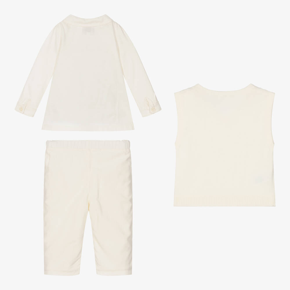 Emile et Rose-Baby Boys Ivory Trouser Set | Childrensalon Outlet