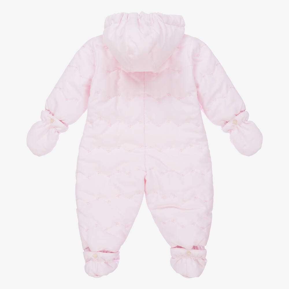 Emile et Rose-Baby Girls Pale Pink Snowsuit | Childrensalon Outlet