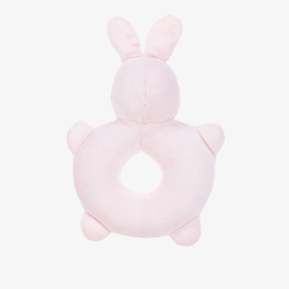 Emile et Rose-Baby Girls Pink Bunny Rattle Toy (14cm) | Childrensalon Outlet
