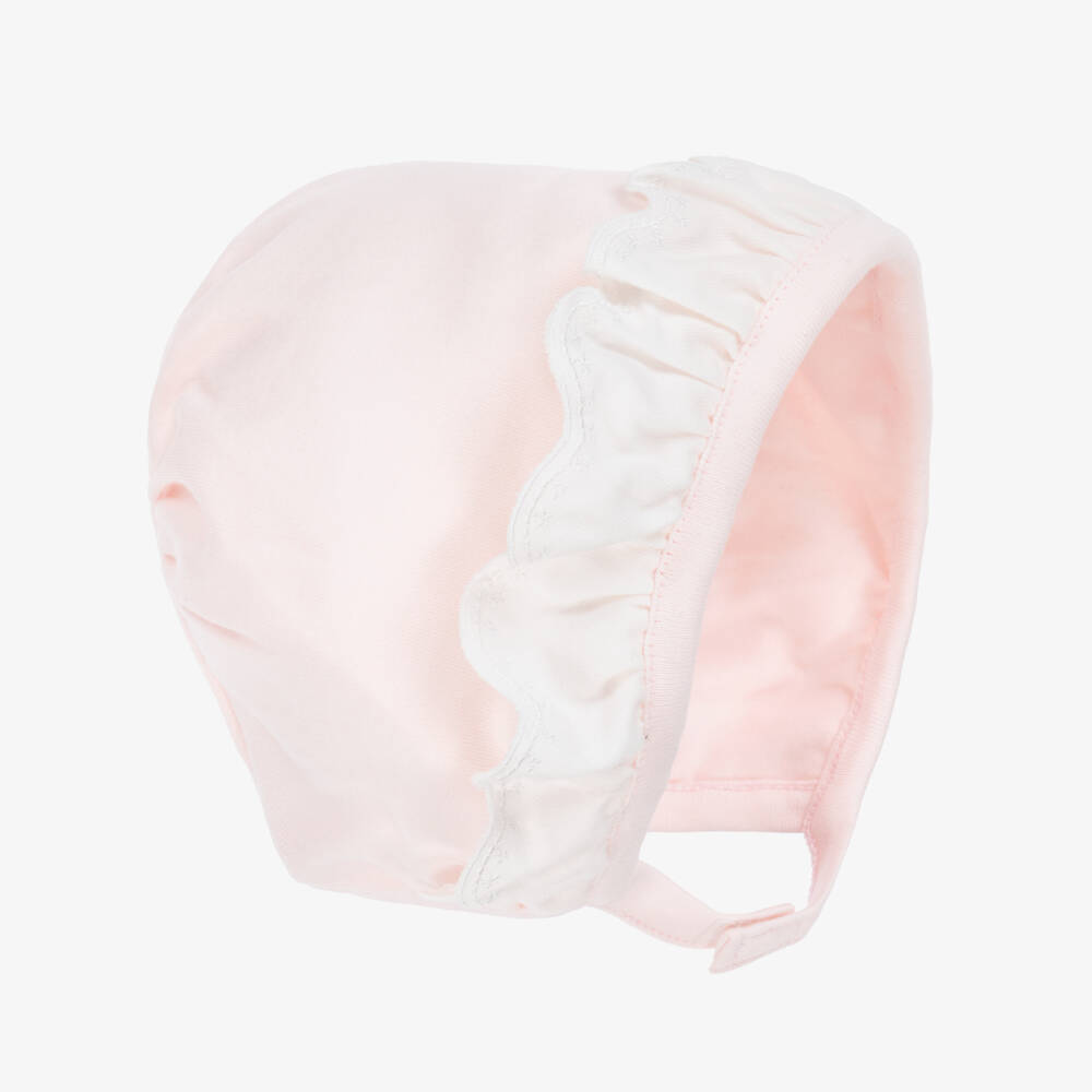 Emile et Rose-Baby Girls Pink Cotton Bonnet | Childrensalon Outlet