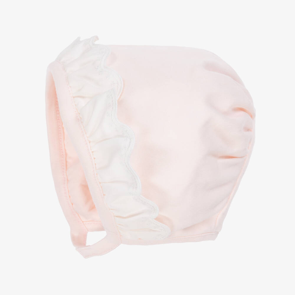 Emile et Rose-Baby Girls Pink Cotton Bonnet | Childrensalon Outlet