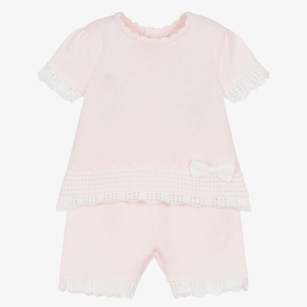 Emile et Rose - Ensemble short rose en coton bébé | Childrensalon