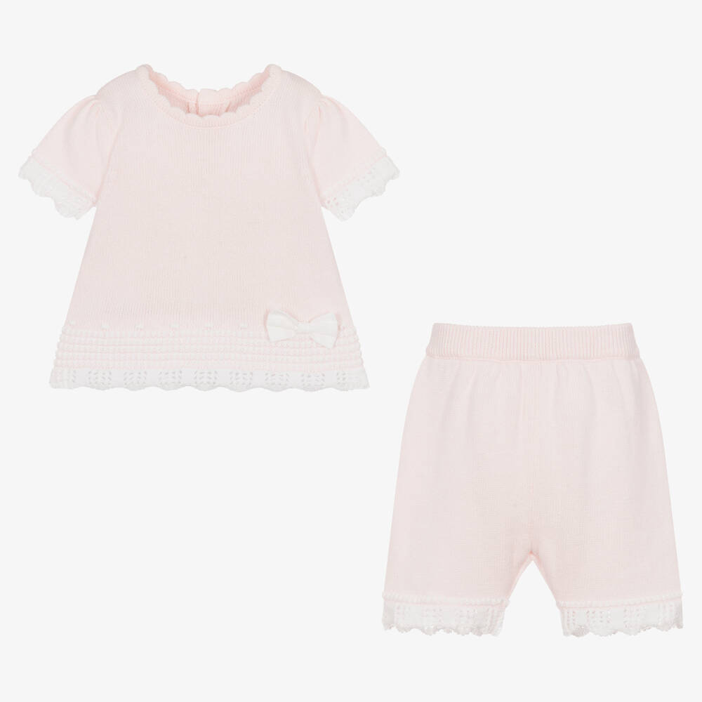 Emile et Rose-Розовый трикотажный топ и шорты | Childrensalon Outlet