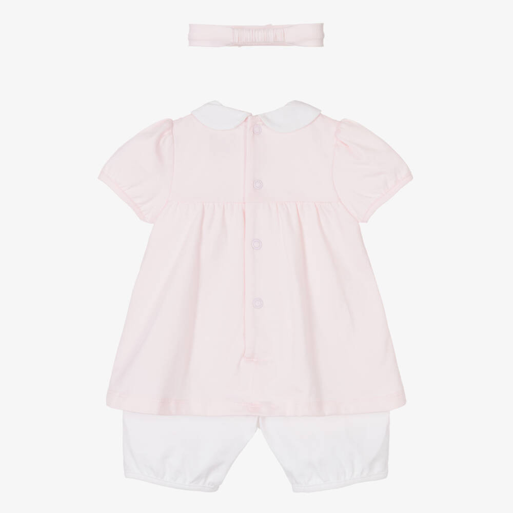 Emile et Rose-Baby Girls Pink Cotton Shortie Set | Childrensalon Outlet