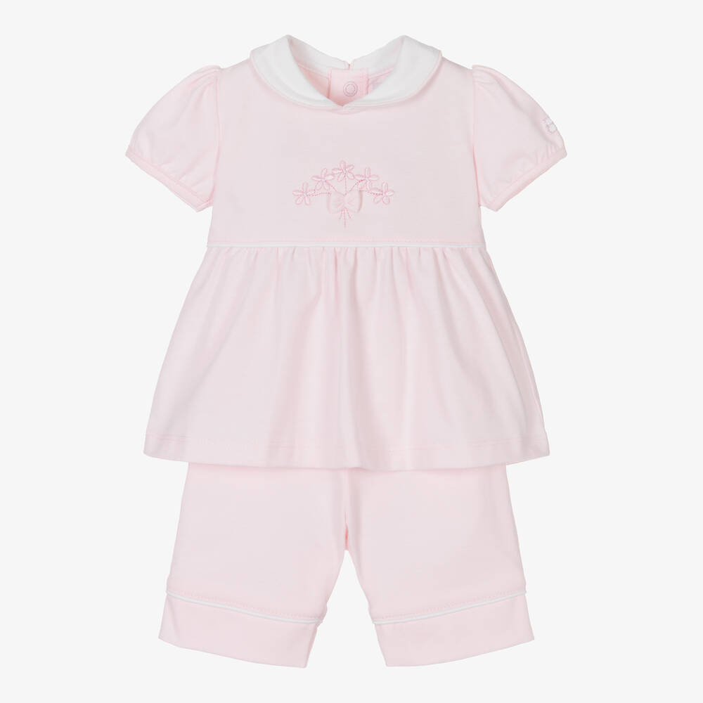 Emile et Rose-Baby Girls Pink Cotton Shorts Set | Childrensalon Outlet