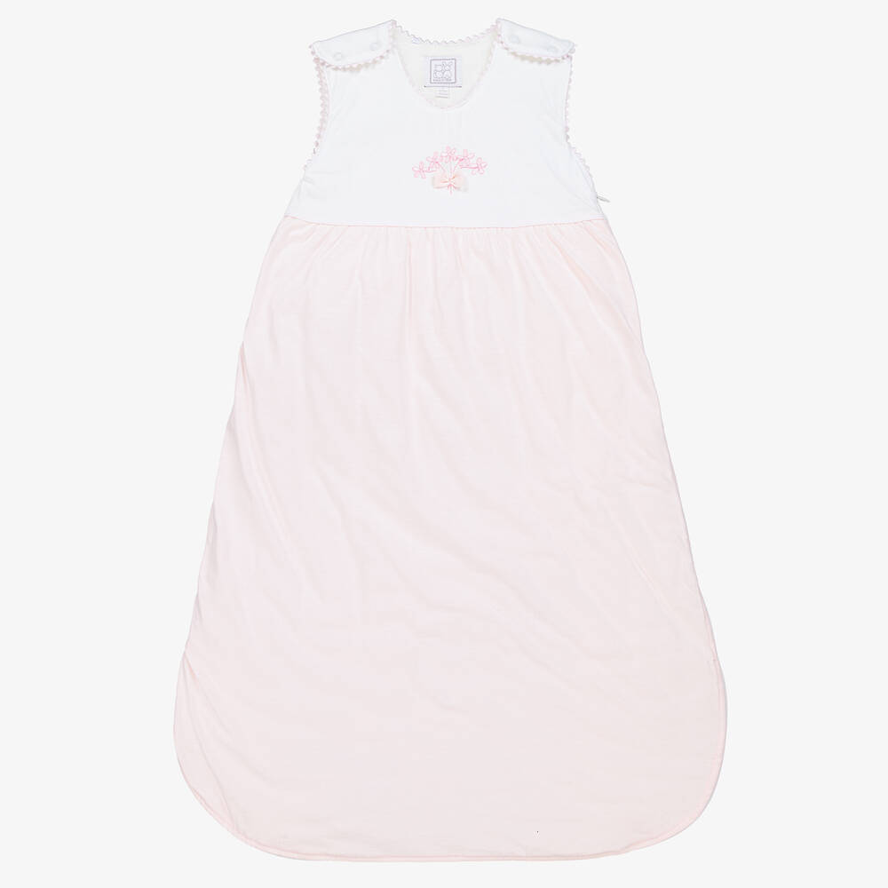 Emile et Rose - Baby Girls Pink Cotton Sleeping Bag | Childrensalon