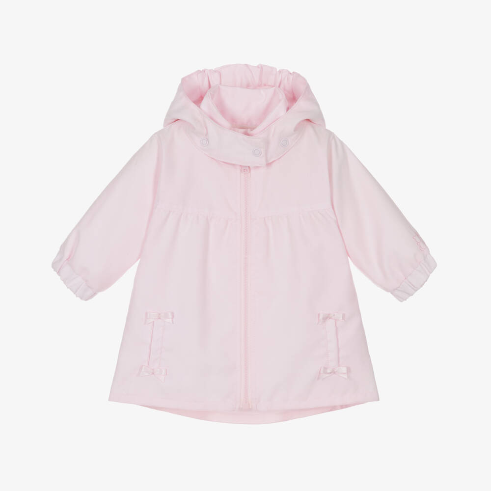 Emile et Rose-Baby Girls Pink Hooded Coat | Childrensalon Outlet