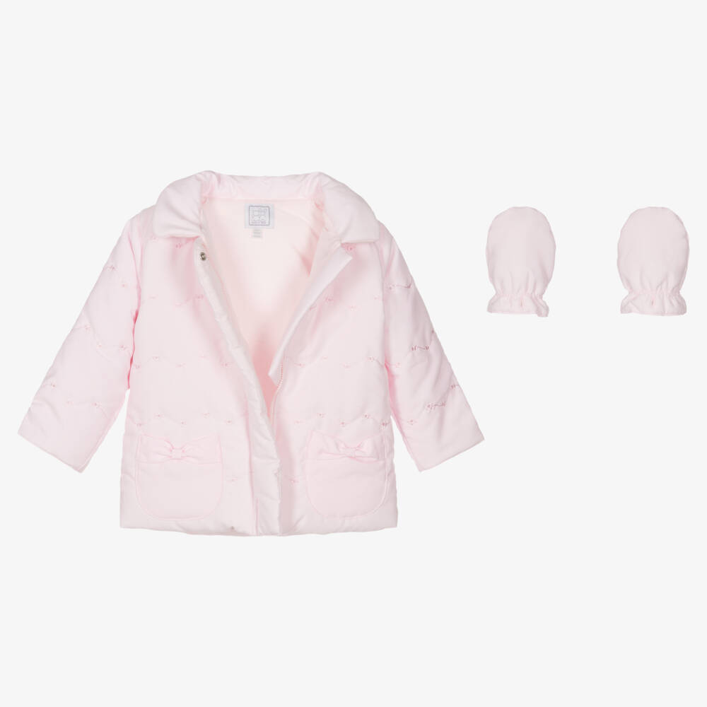 Emile et Rose-Baby Girls Pink Padded Jacket | Childrensalon Outlet