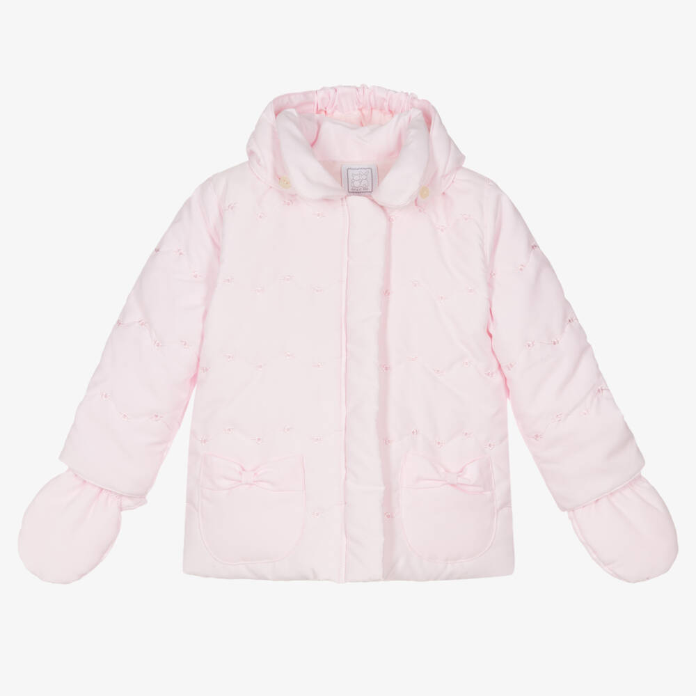 Emile et Rose-Baby Girls Pink Padded Jacket | Childrensalon Outlet