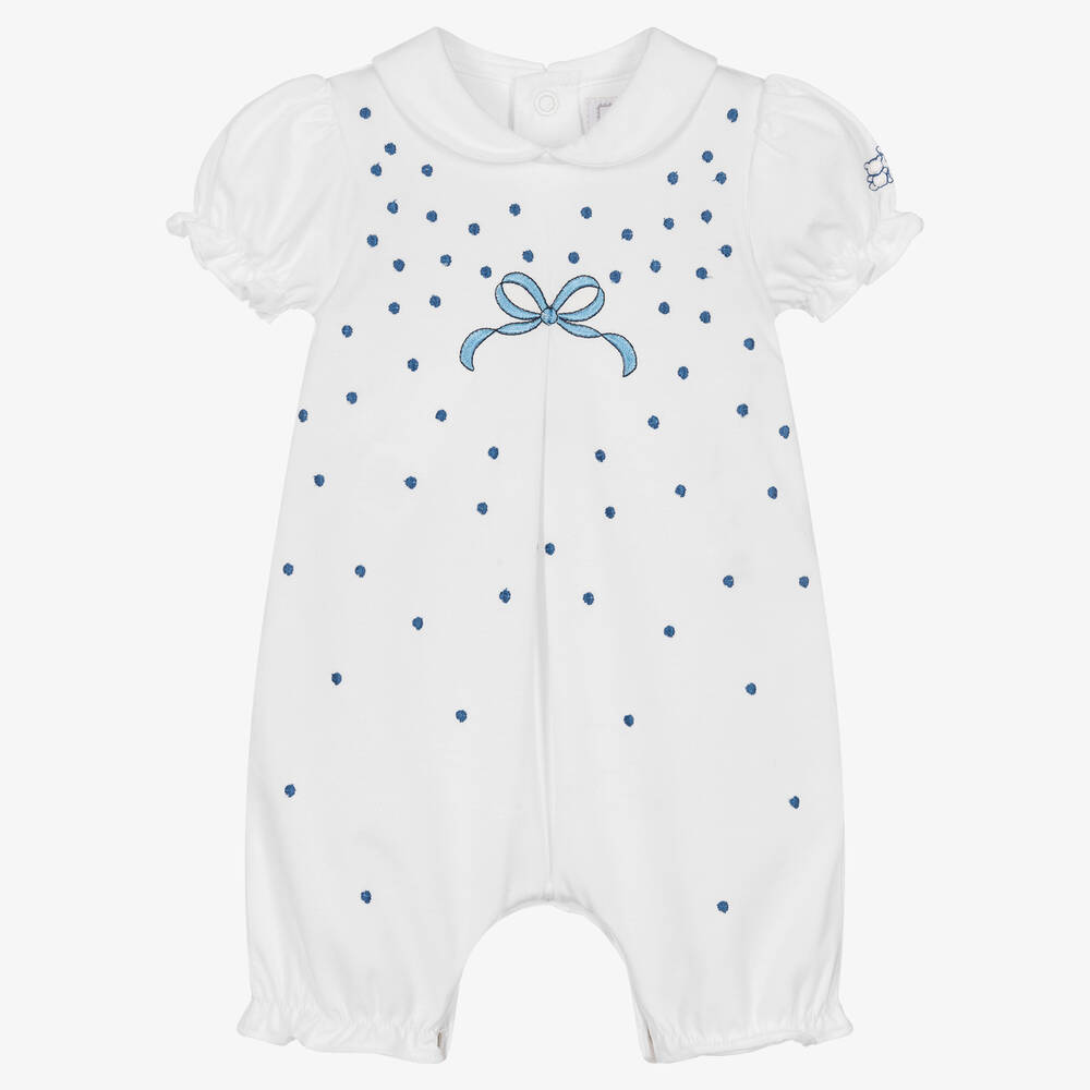 Emile et Rose - Baby Girls White Cotton Shortie | Childrensalon