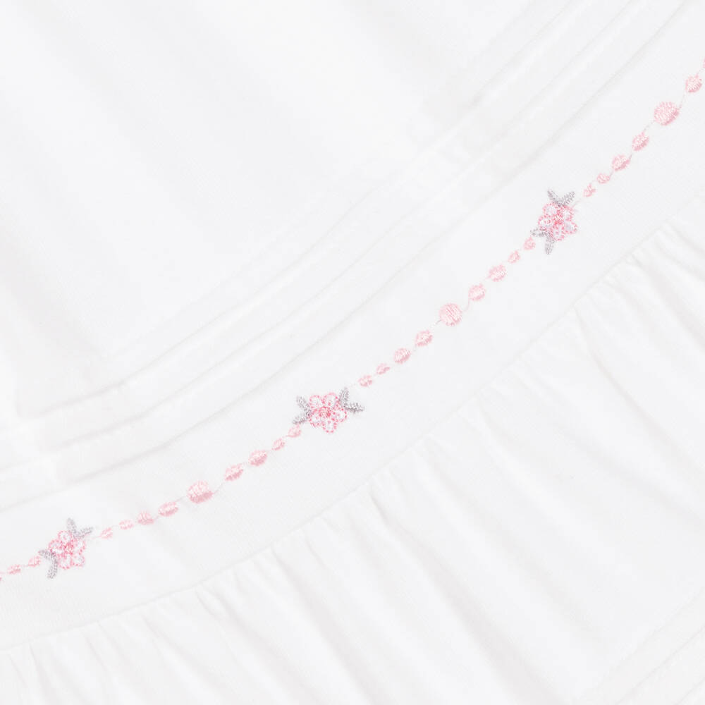 Emile et Rose-Белое платье с вышивкой для малышек | Childrensalon Outlet