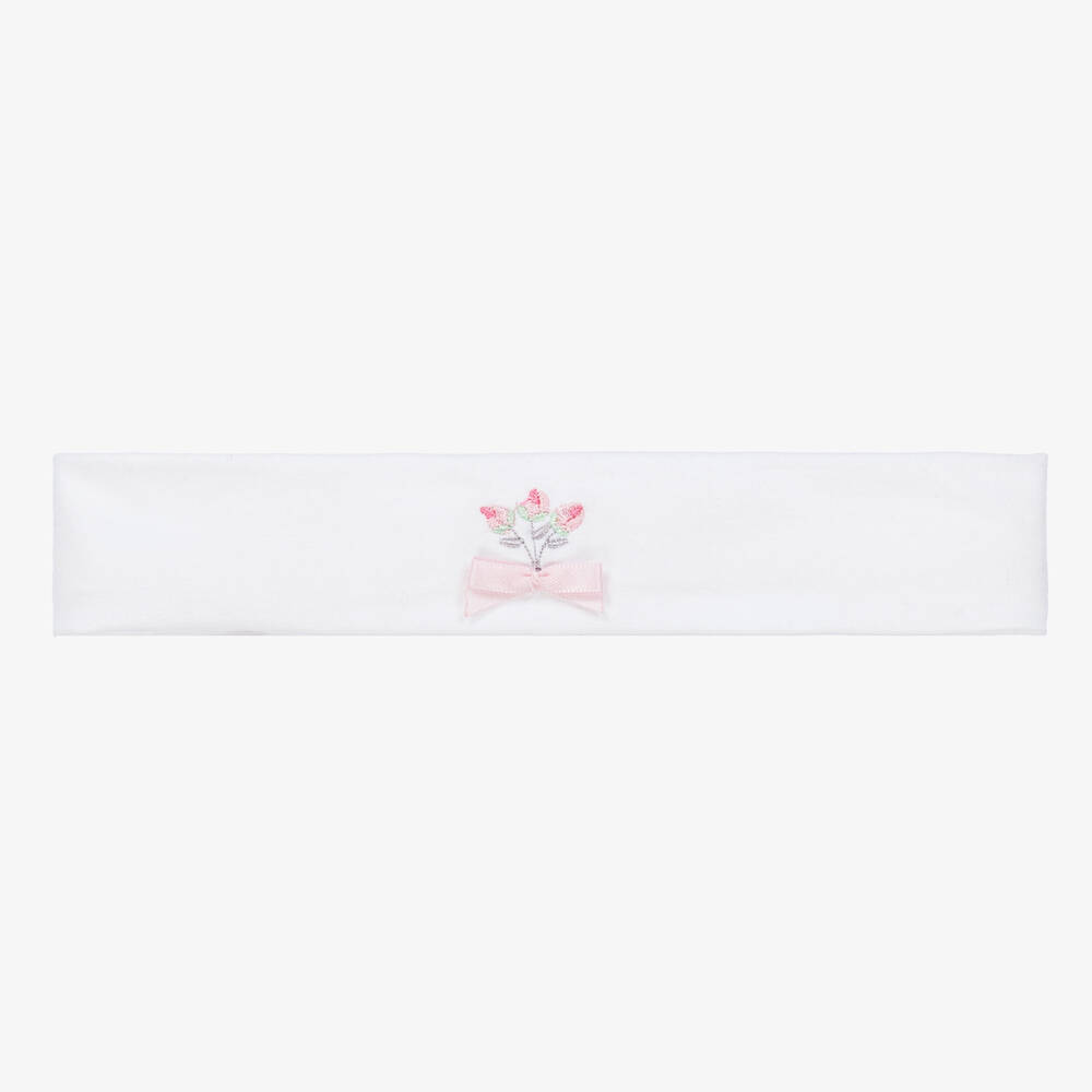 Emile et Rose-Белая повязка на голову с цветком | Childrensalon Outlet