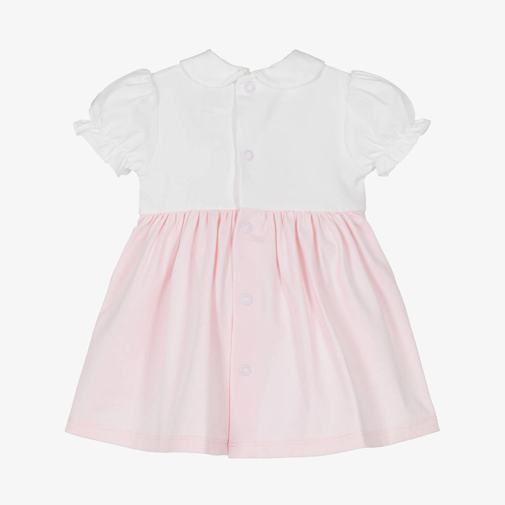 Emile et Rose-Белое и розовое платье с вышивкой цветов для малышей | Childrensalon Outlet