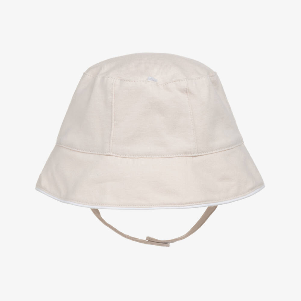 Emile et Rose-قبعة شمسية ناعمة من القطن البيج للرضع | Childrensalon Outlet