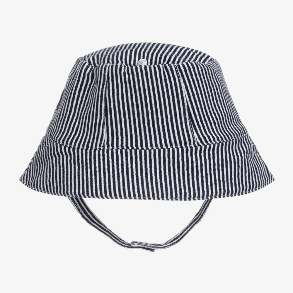Black and white striped baby hat sales