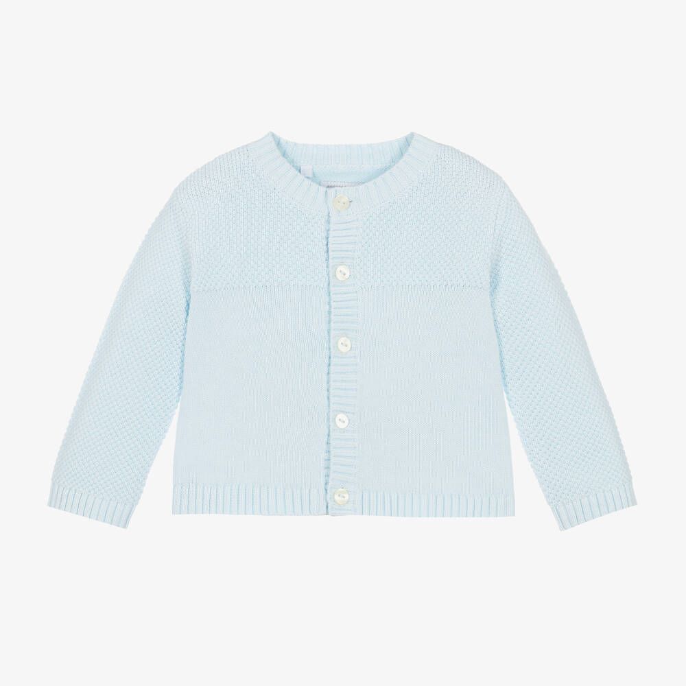 Emile et Rose - Blaue Baby-Baumwoll-Strickjacke | Childrensalon