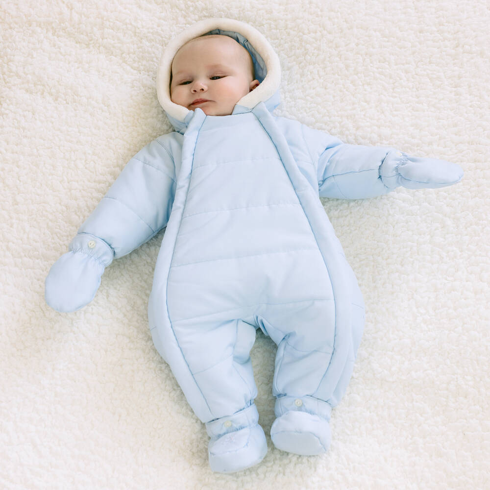 Emile et Rose-Blue Padded Snowsuit | Childrensalon Outlet