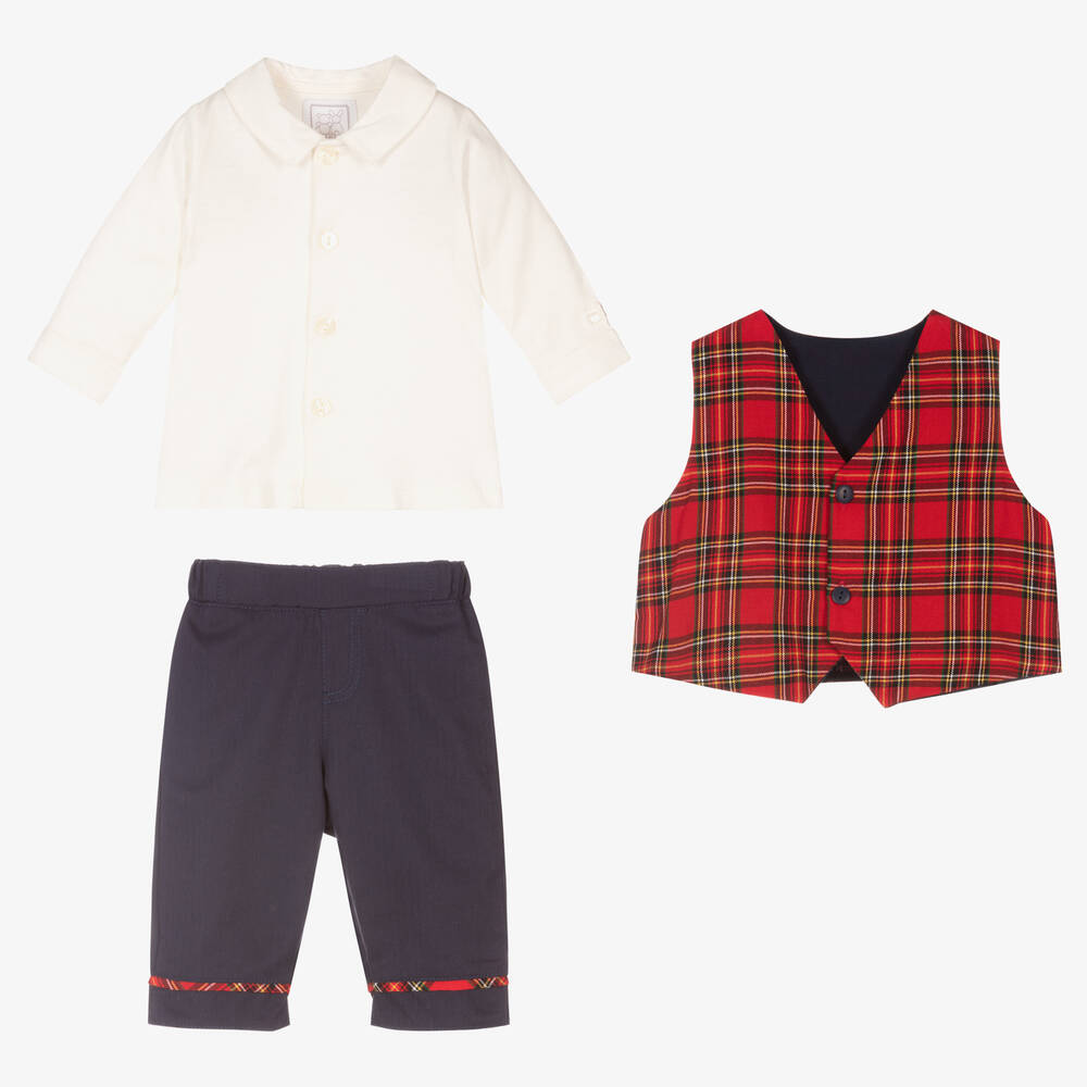 Emile et Rose-Сине-красный комплект с брюками | Childrensalon Outlet
